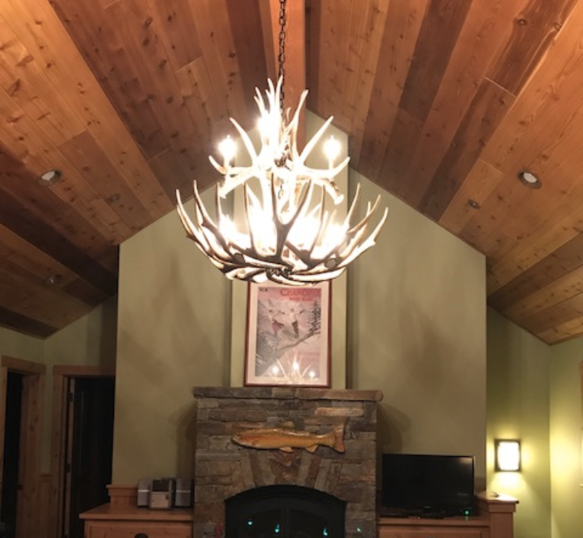 FAUX ANTLER CHANDELIER