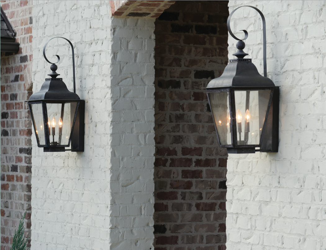 St. James Brunswick Copper Lantern With Top Curl