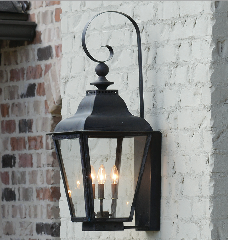 St. James Brunswick Copper Lantern With Top Curl