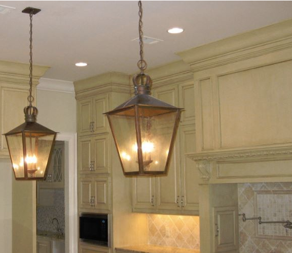 St. James Belgian Pendant Copper Chandelier