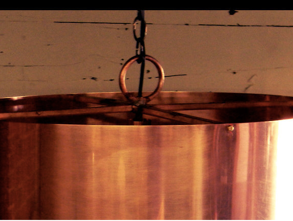 St. James Round Copper Drum Kitchen Island Pendant Light