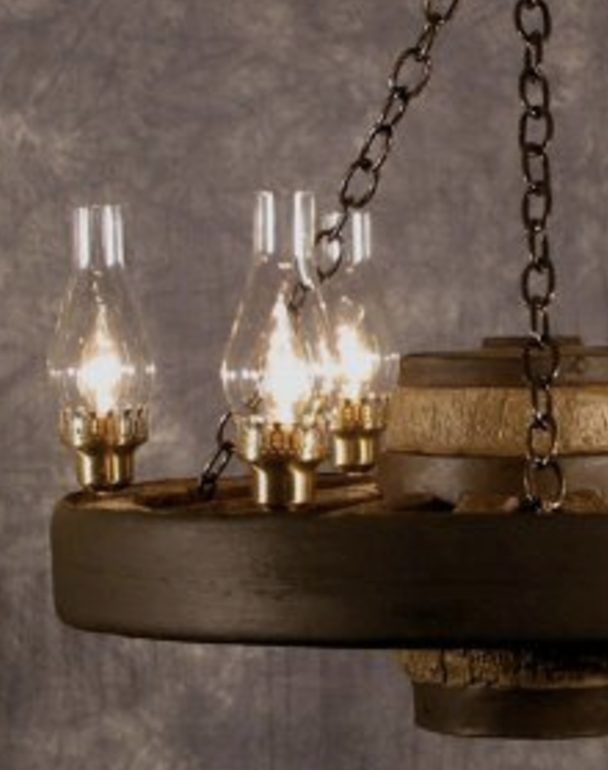 Rustic Wagon Wheel Chandelier