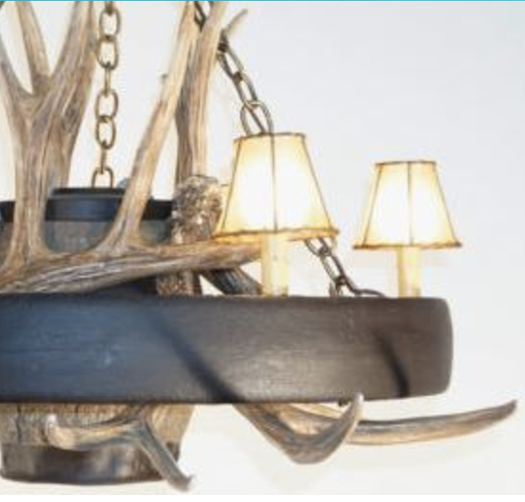Old West Wagon Wheel Rustic Chandelier, 41"W x 23"T