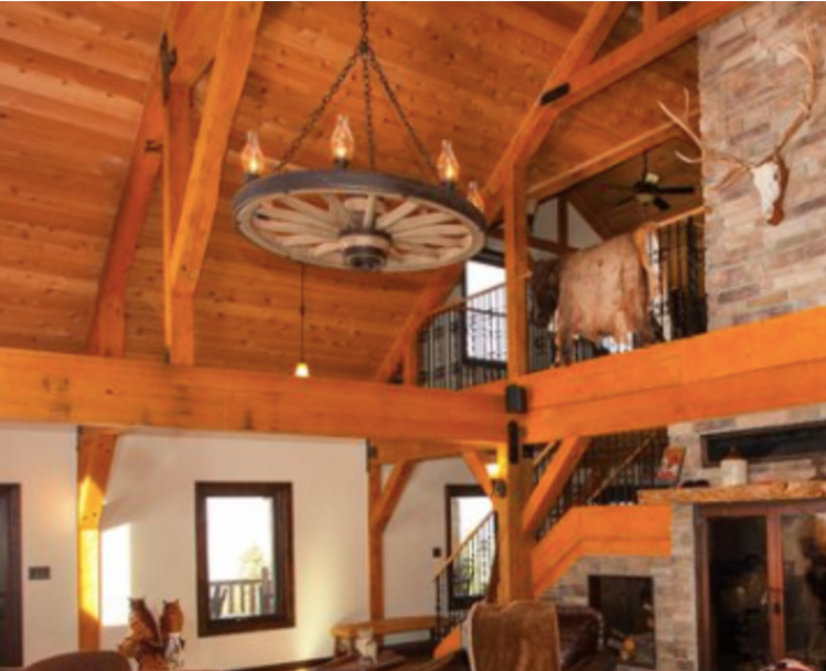 Rustic Wagon Wheel Chandelier