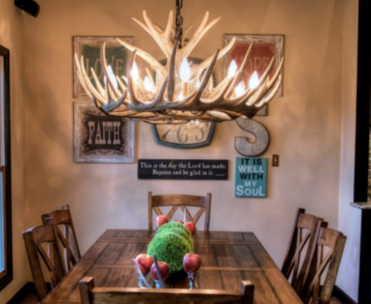 FAUX ANTLER CHANDELIER