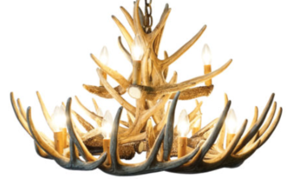 FAUX ANTLER CHANDELIER