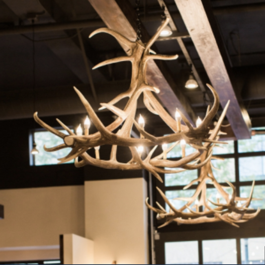FAUX ANTLER CHANDELIER