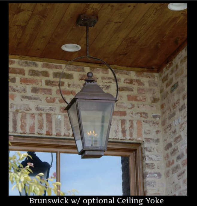 St. James Brunswick Copper Lantern With Top Curl
