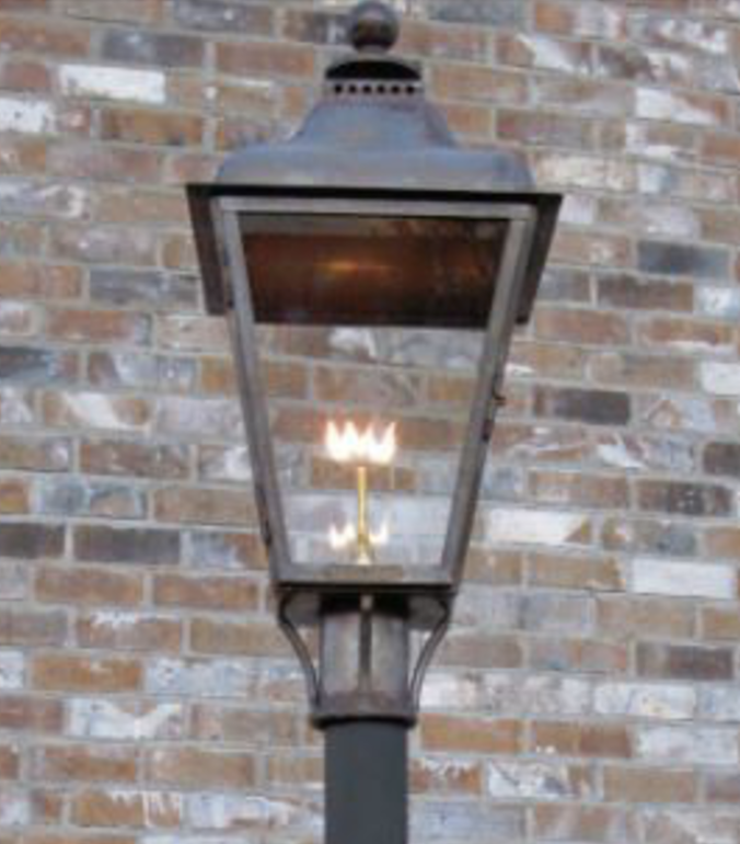 St. James Brunswick Copper Lantern With Top Curl