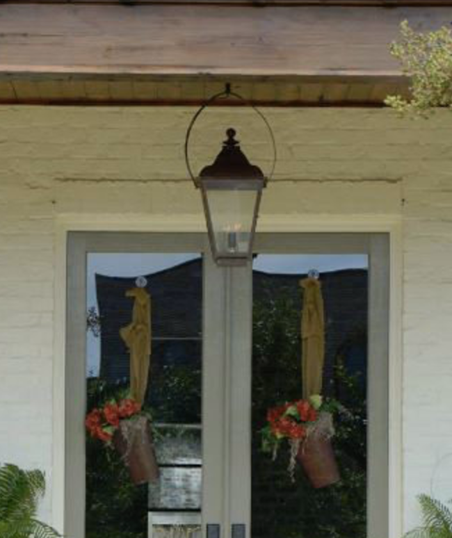 St. James Brunswick Copper Lantern With Top Curl
