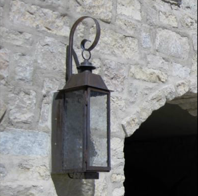 St. James Sweetwater Copper Lantern With Top Curl