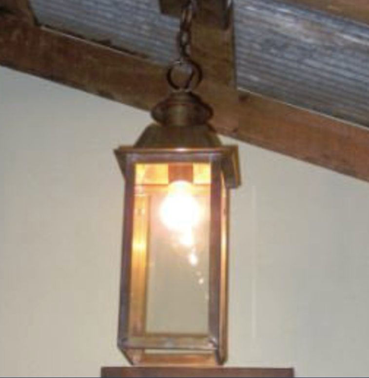 St. James Sweetwater Copper Lantern With Top Curl