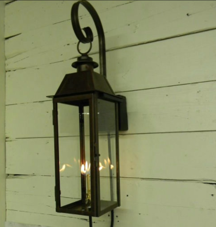St. James Sweetwater Copper Lantern With Top Curl