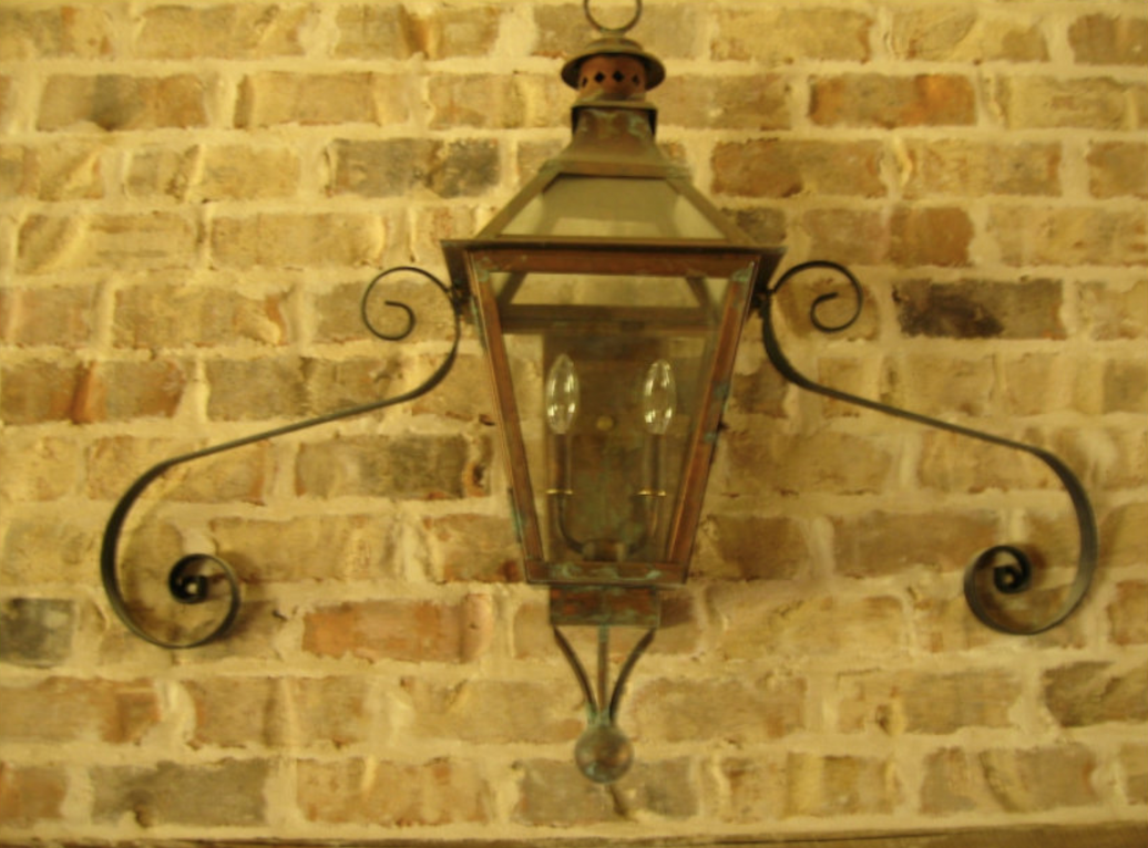 St. James Chesapeake Copper Lantern With Top Curl