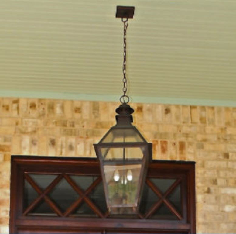 St. James Chesapeake Copper Lantern With Top Curl