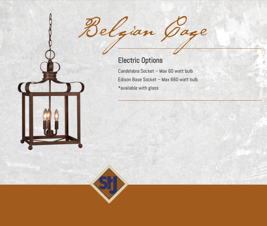 St. James Belgian Cage Kitchen Island Light