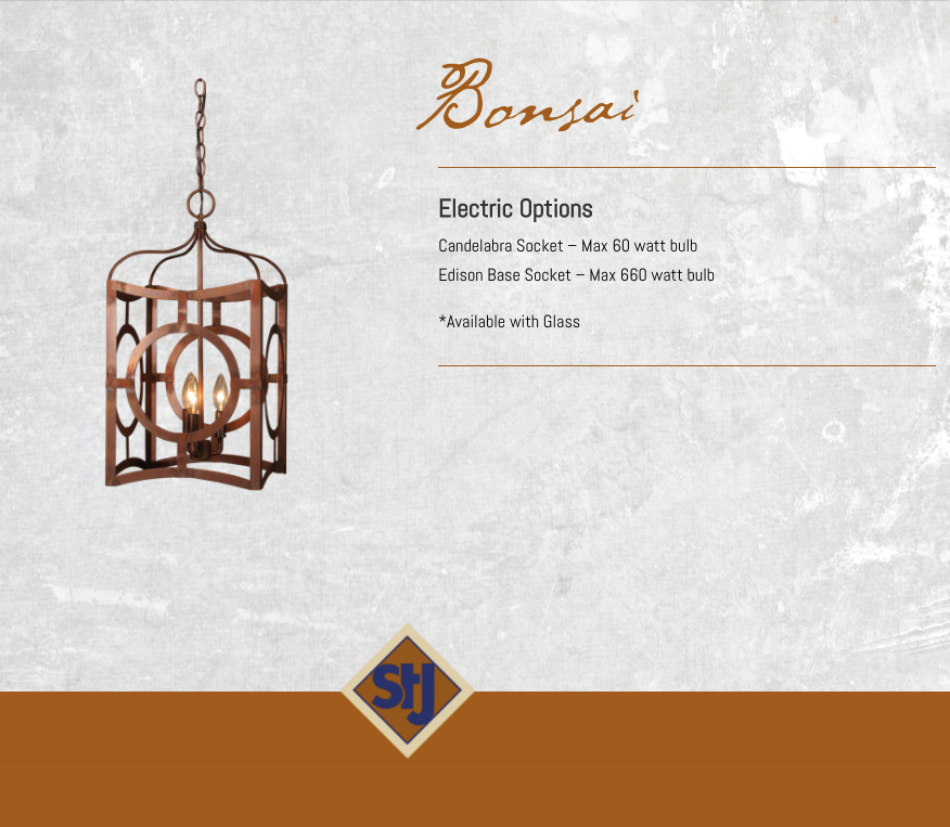 St. James Bonsai Copper Chandelier