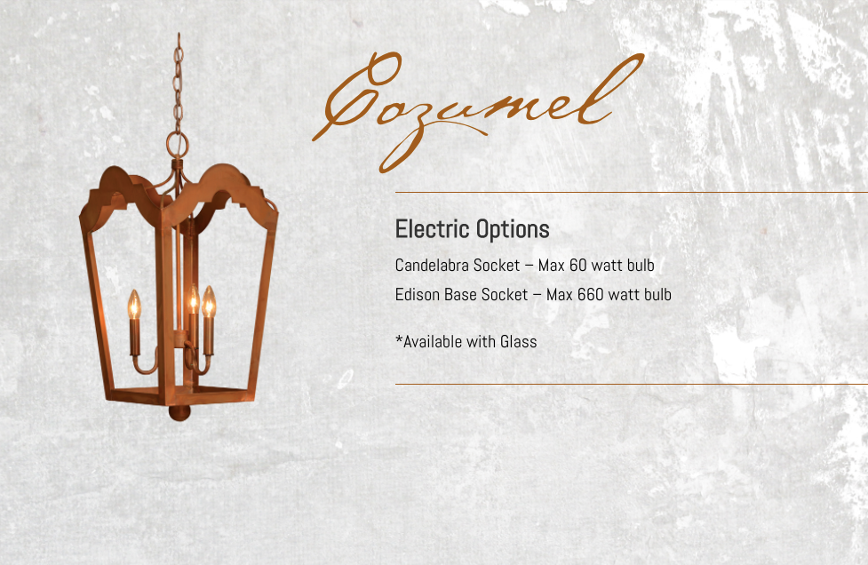 St. James Cozumel Copper Chandelier