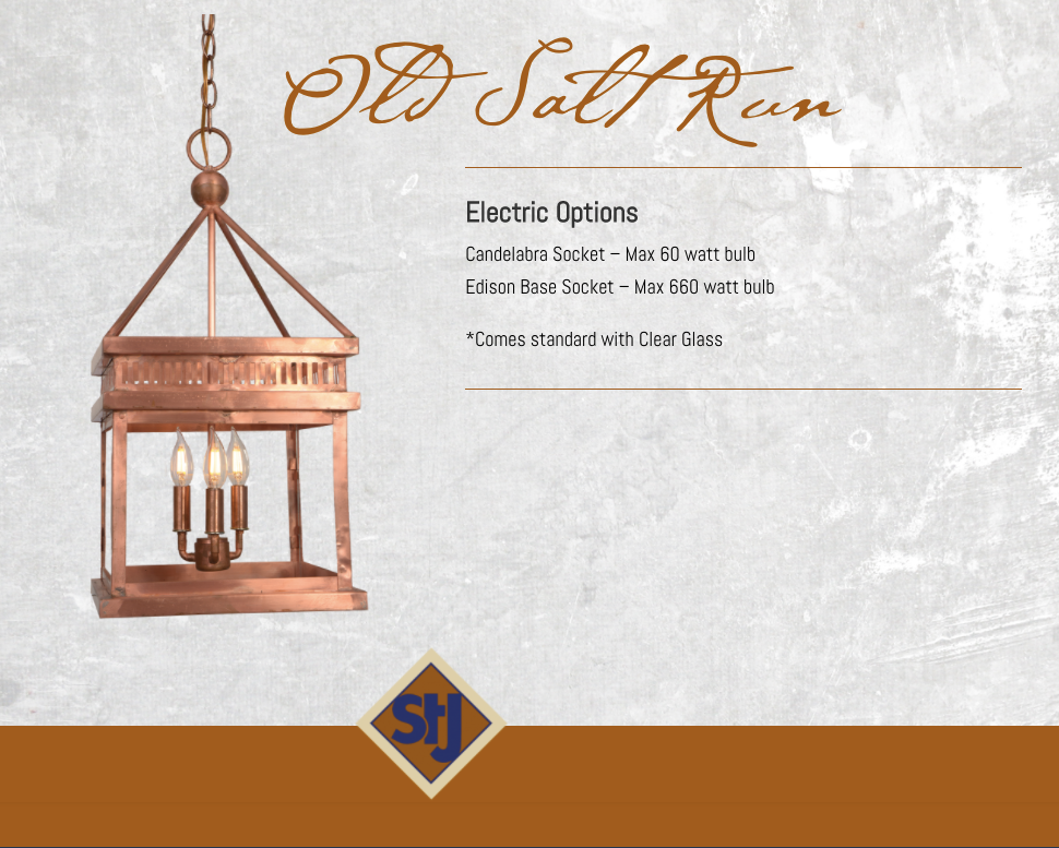 St. James Old Salt Run Copper Pendant Lights
