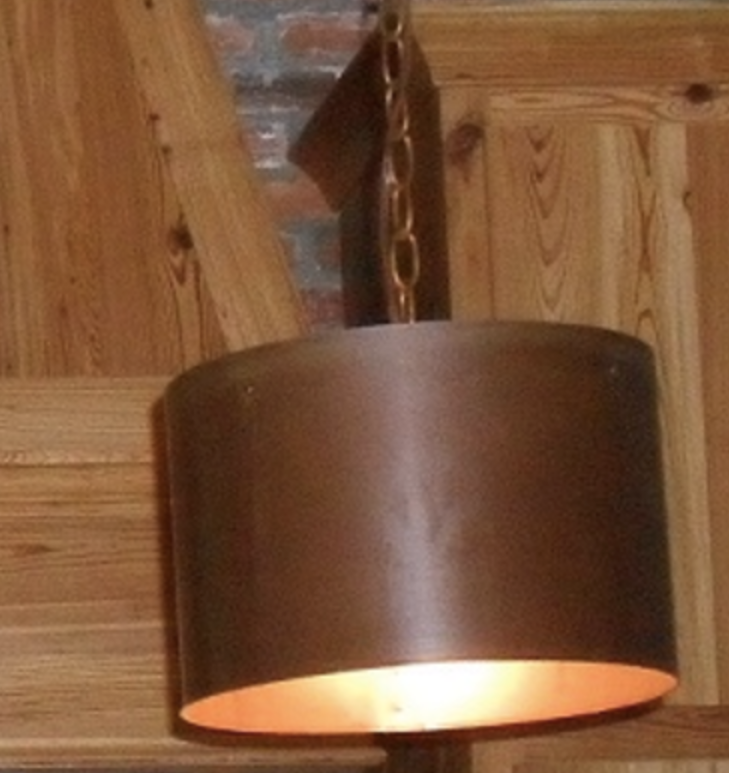 St. James Round Copper Drum Kitchen Island Pendant Light