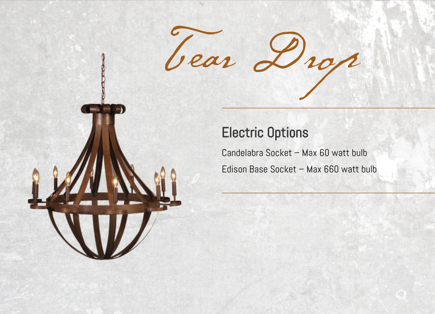 St. James Tear Drop Copper Pendant Light