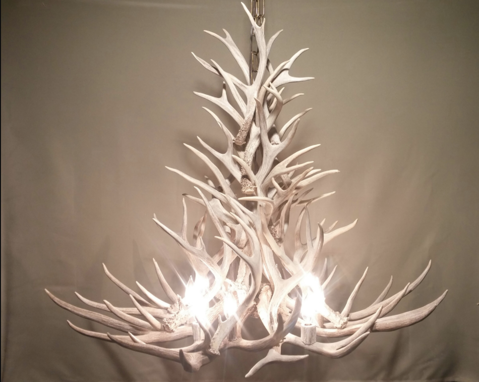 New Mexico Deer Antler Chandelier