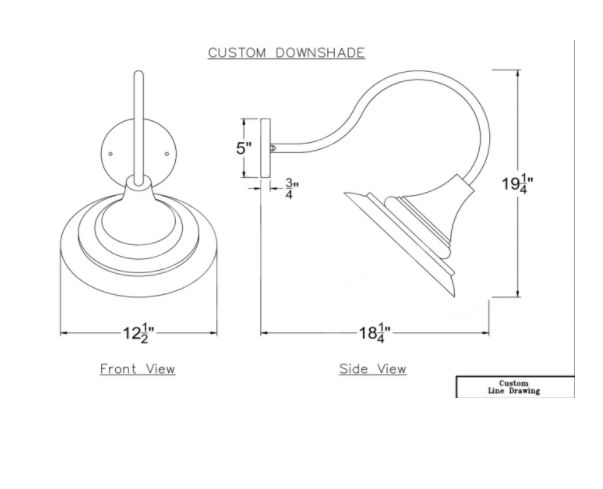 St. James Goose Neck Copper Light Custom Design