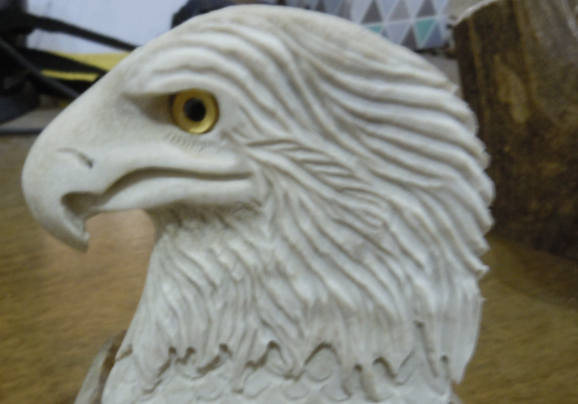 Eagle Head Antler Carving