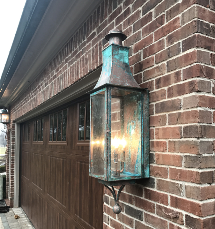 Outdoor Gas Electric Copper Lantern Kitchen Island Pendant Ceiling Light Fixture Chandelier Entryway Patio Light