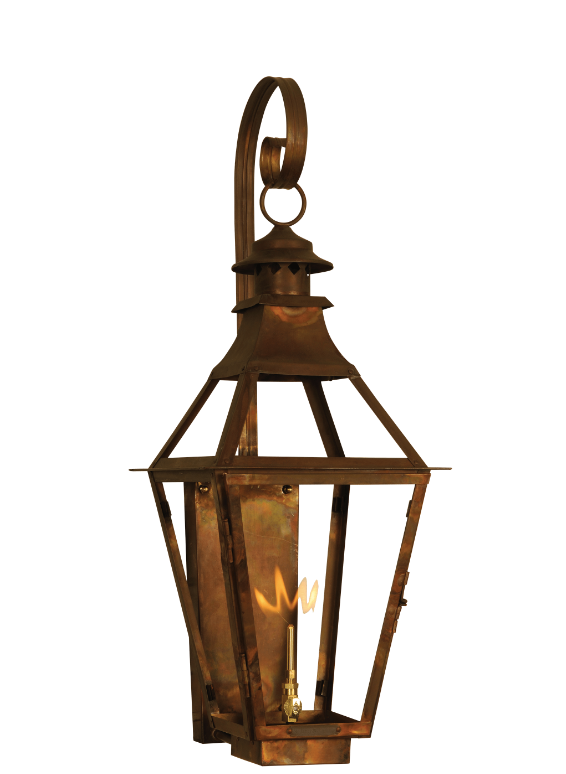 St. James Chesapeake Copper Lantern With Top Curl