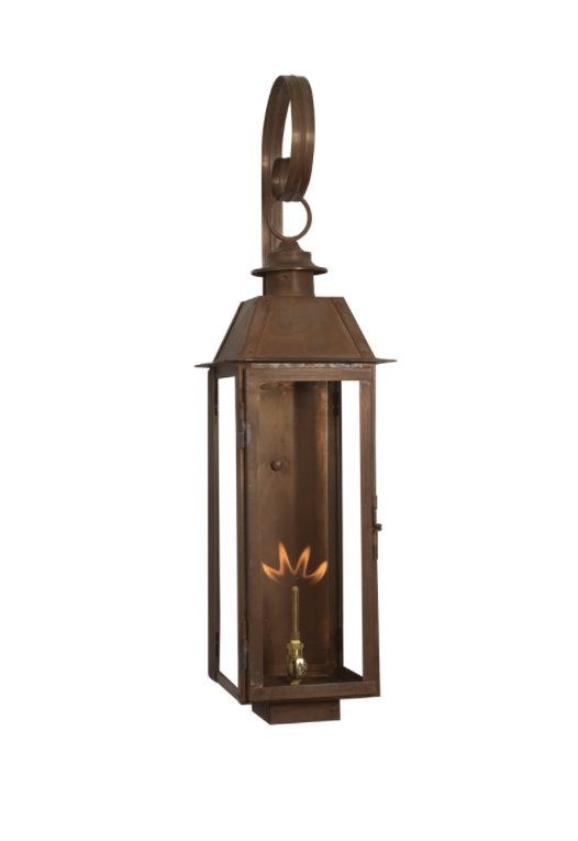 St. James Sweetwater Copper Lantern With Top Curl