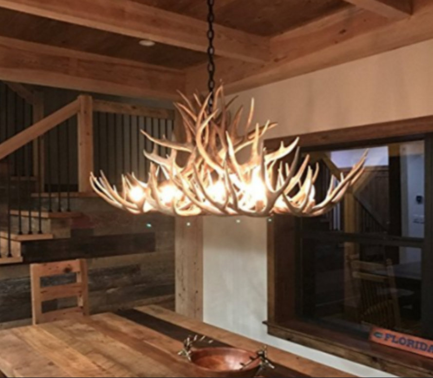 Grand Canyon Oblong Antler Chandelier 50"L,30"W,20"T, 8 Lights