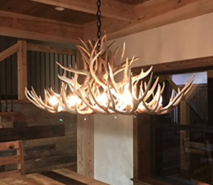 Grand Canyon Oblong Antler Chandelier 50"L,30"W,20"T, 8 Lights