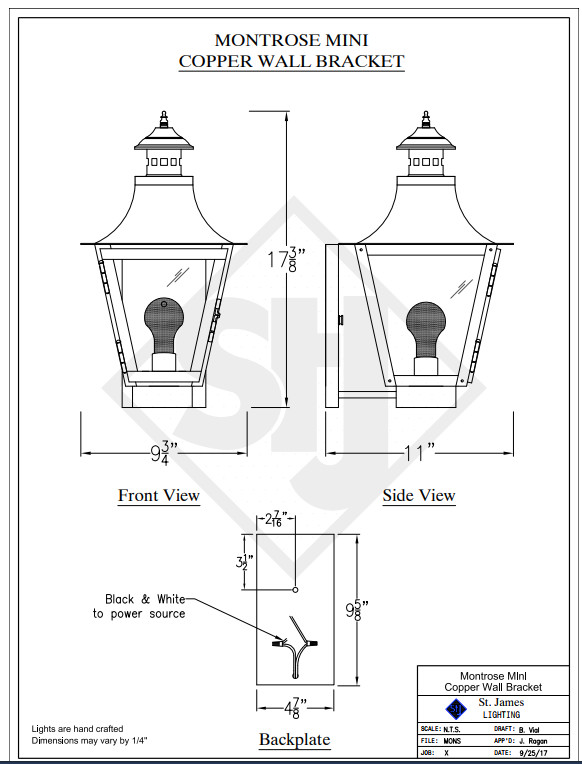 St. James Montrose Copper Lantern