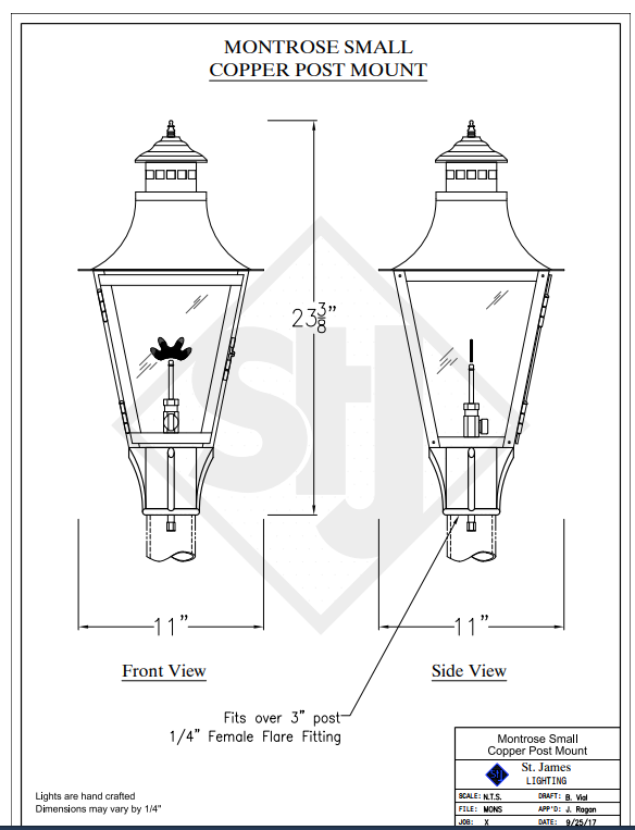 St. James Montrose Copper Lantern