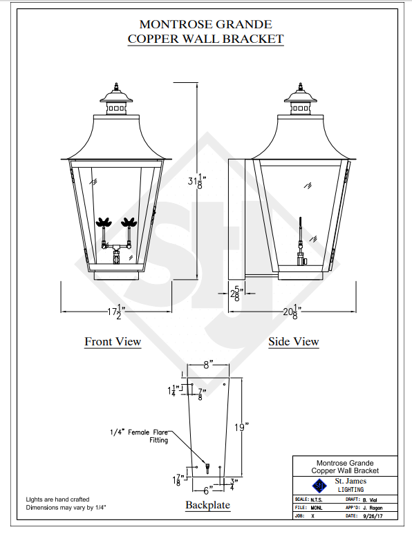 St. James Montrose Copper Lantern