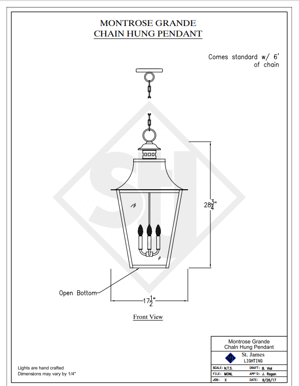 St. James Montrose Copper Lantern