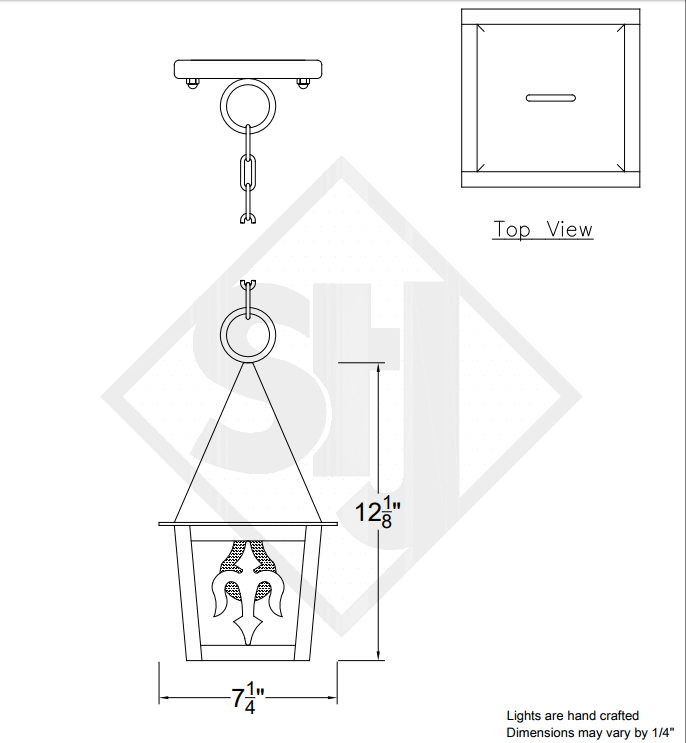 St. James Ginger Bread House Copper Lantern