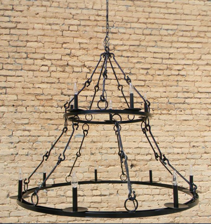 Medieval Copper King Arthur Chandelier