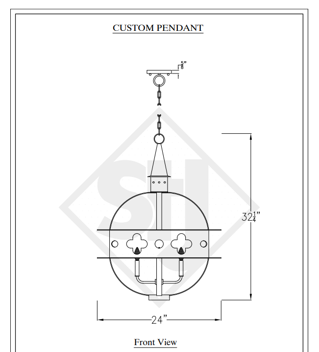 St. James Renaissance Medieval Copper Lantern Custom Design