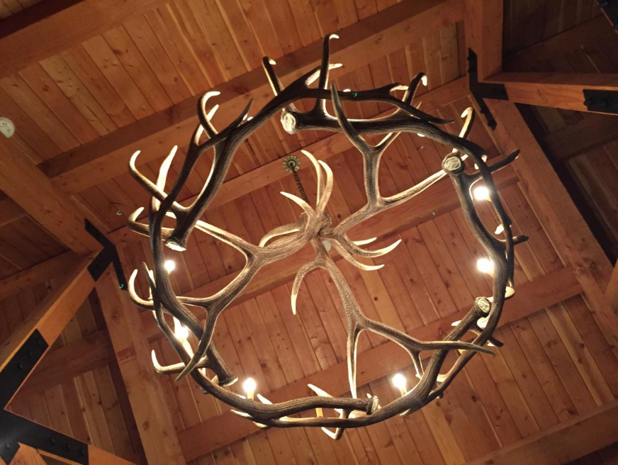 Challis Faux Elk Antler Chandelier, 60"W x 48"T