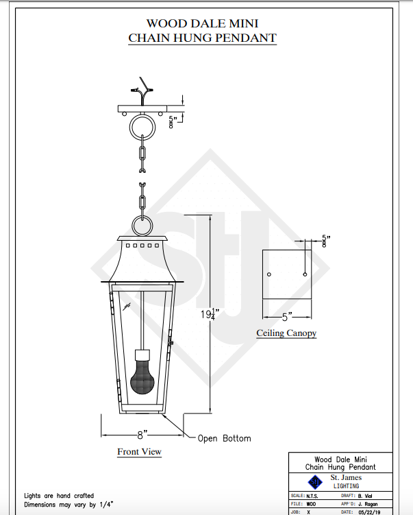 St. James Wood Dale Copper Lantern With Top Curl