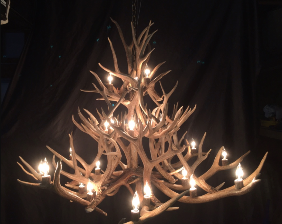 Gold Canyon Deer Antler Chandeliers