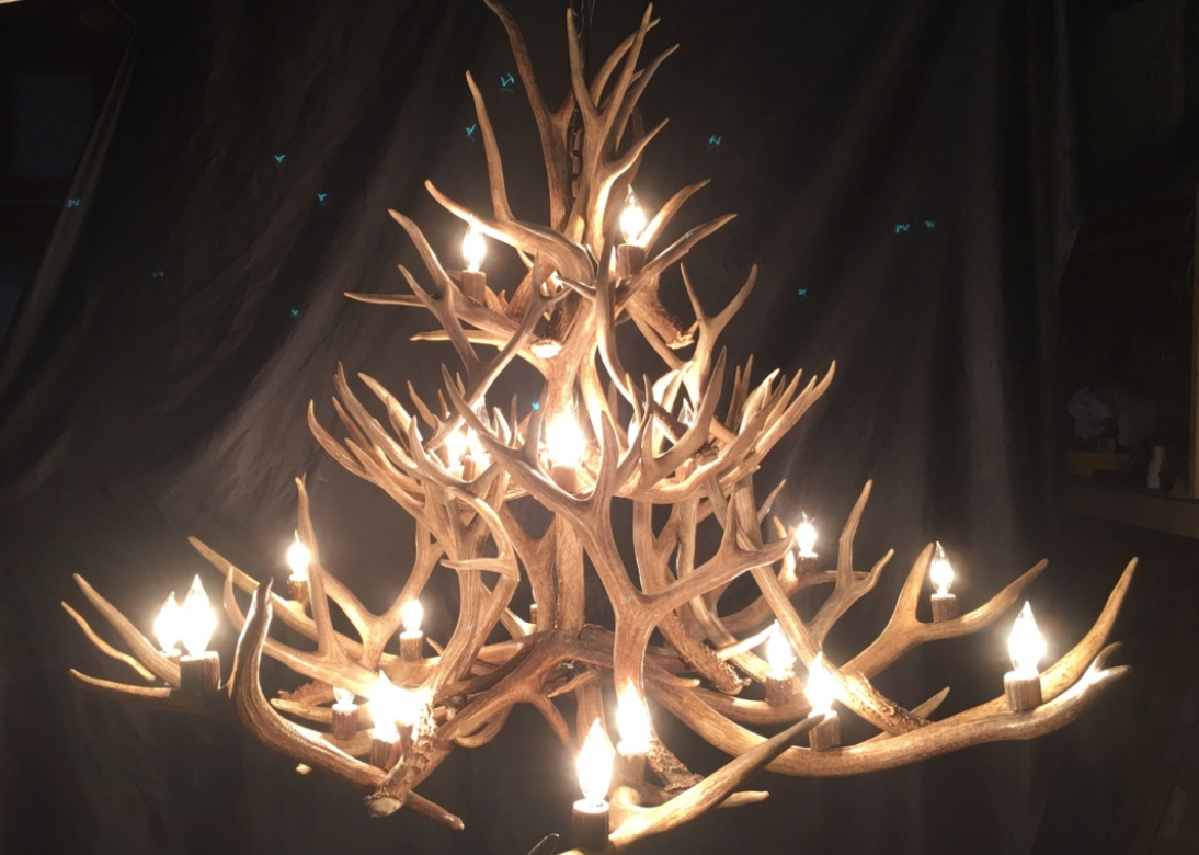 Gold Canyon Deer Antler Chandeliers
