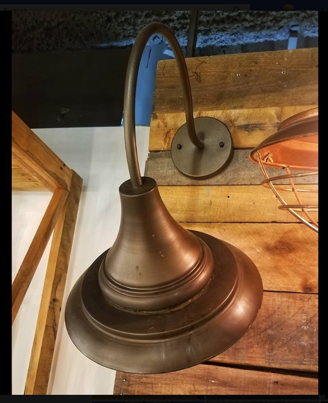 St. James Goose Neck Copper Light Custom Design