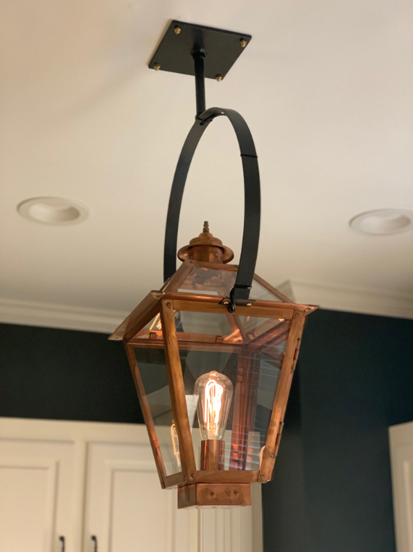 Outdoor Gas Electric Copper Lantern Kitchen Island Pendant Ceiling Light Fixture Chandelier Entryway Patio Light