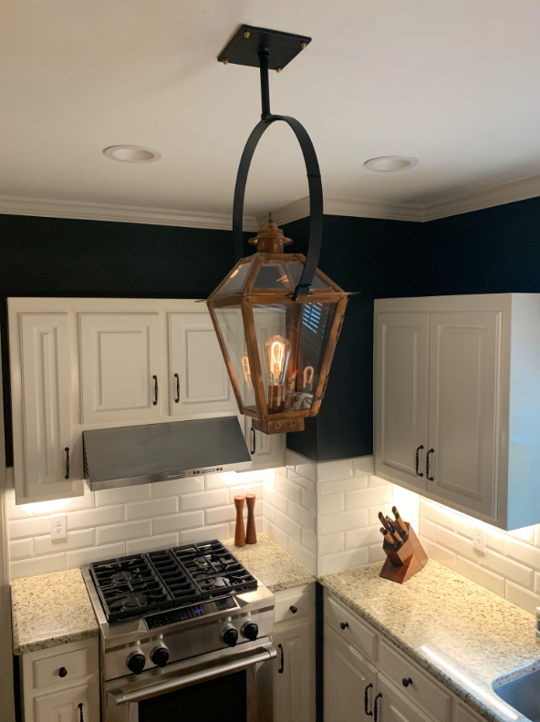 St. James Magnolia Copper Lantern Pendant Light