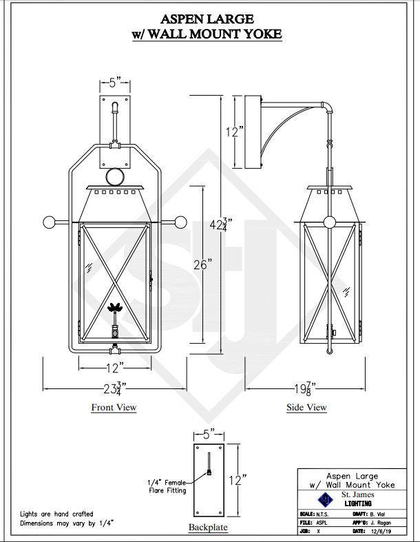 St. James Bogota Copper Lantern Pendant Light Custom Design