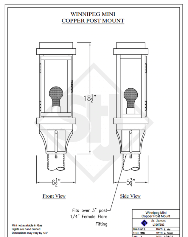 Line Drawings St. James Winnipeg Lantern