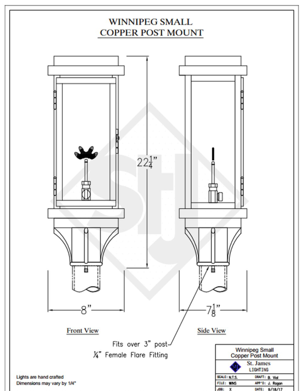 Line Drawings St. James Winnipeg Lantern